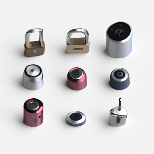 מגוון מנעולים חכמים מוצגים, המדגישים תכונות ועיצובים שונים.